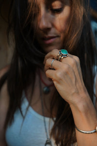 Chrysoprase Stacker Ring