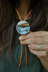 Sagebrush Hare Bolo Tie