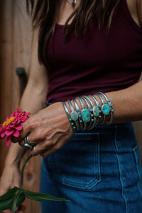 Royston Turquoise Stamped Cuff (size 5.5”)