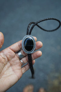 Obsidian Bolo Tie