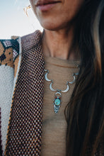 Load image into Gallery viewer, Periodical Cicada and Crescent Moon necklace