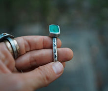 Load image into Gallery viewer, Chrysoprase Stamped Cuff size 5.5