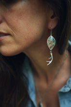 Load image into Gallery viewer, Morning Dew Jasper Antler Earrings