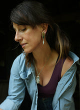Load image into Gallery viewer, Morning Dew Jasper Fish Studs