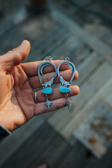 Water Wolf Earrings