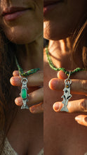 Load image into Gallery viewer, Trout Lily and Chrysoprase Reversible Necklace