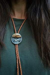 Sagebrush Hare Bolo Tie