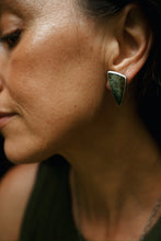 Load image into Gallery viewer, Morning Dew Jasper stud earrings
