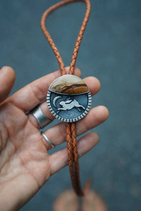 Sagebrush Hare Bolo Tie