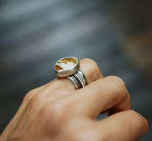 Palomino Jasper Stacker Ring set (size 6)