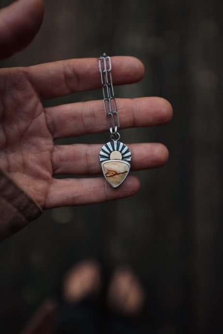 Jasper Sun Necklace