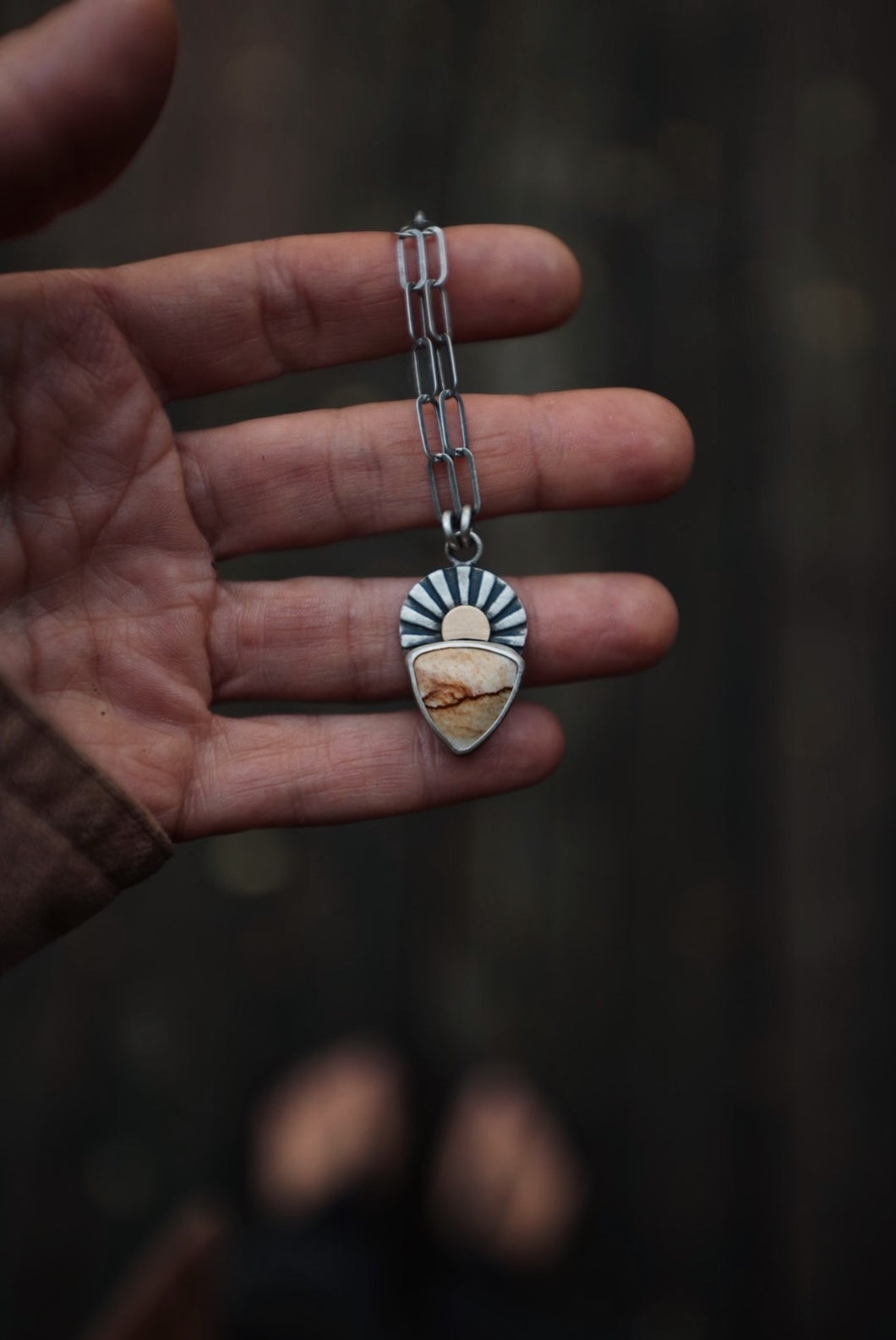 Jasper Sun Necklace
