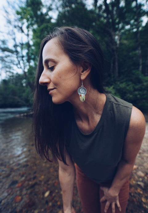 River at Night earrings