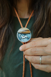 Sagebrush Hare Bolo Tie