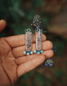 Lavender and Blue Earrings