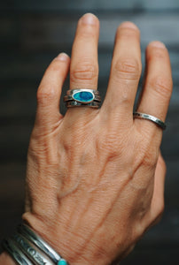 Australian Opal Stacker Ring set (5.75)