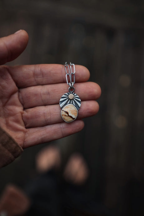 Jasper Sun Necklace