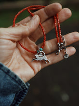 Load image into Gallery viewer, Red Coral Beaded Necklace with Charm