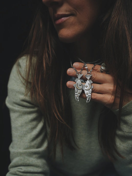 Celestial Salmon Necklace