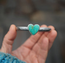Load image into Gallery viewer, Kingman Turquoise Heart Thick as Thieves Cuff