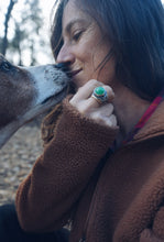 Load image into Gallery viewer, Green and Gold Ring