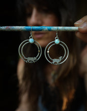 Load image into Gallery viewer, Wolf and Deer Earrings