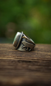 Wolf and Deer Ring