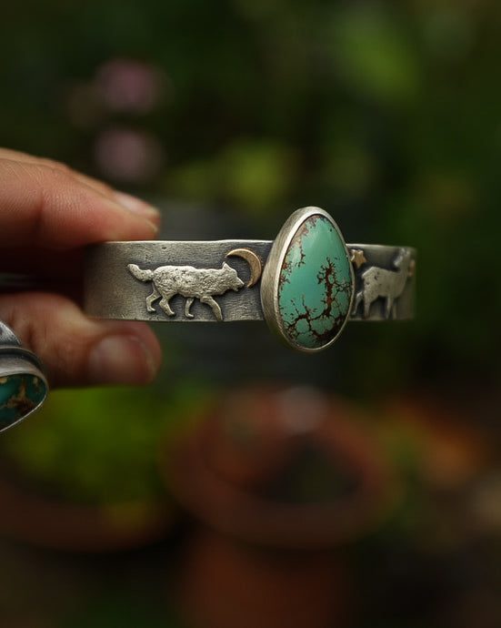 Wolf and Deer cuff
