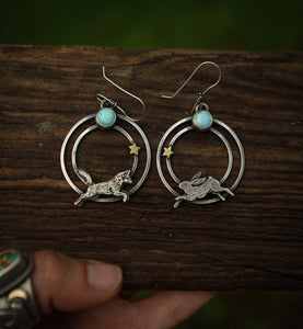 Fox and the Hare Earrings
