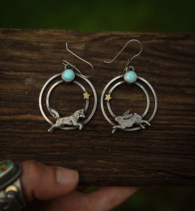 Fox and the Hare Earrings