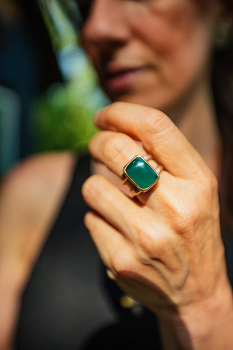 Green Onyx Ring
