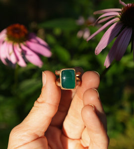 Green Onyx Ring