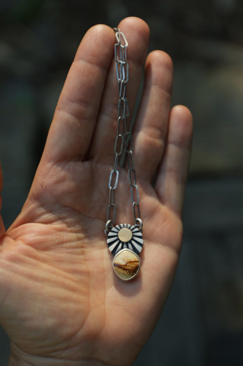 Jasper Sun Necklace