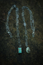 Load image into Gallery viewer, Paper Clip Chain + Royston Turquoise - Necklace