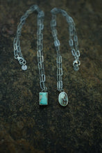 Load image into Gallery viewer, Paper Clip Chain + Royston Turquoise Necklace