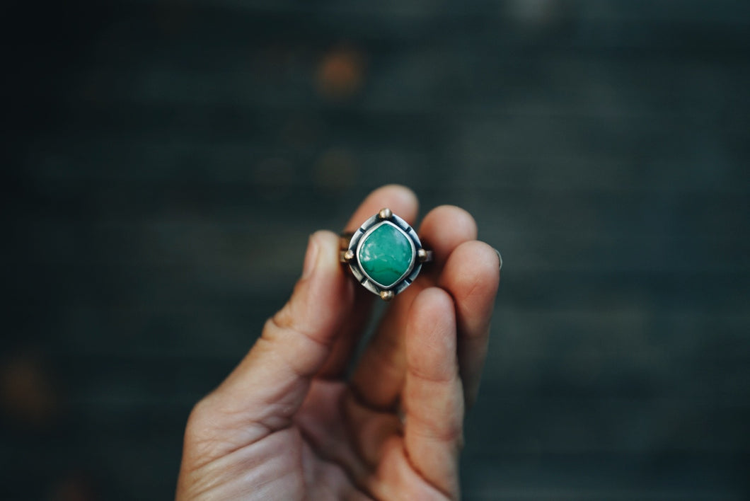 Chrysoprase Stacker Ring