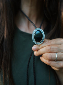 Obsidian Bolo Tie