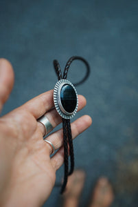 Obsidian Bolo Tie