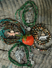Load image into Gallery viewer, Trout Lily and Chrysoprase Reversible Necklace