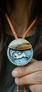 Sagebrush Hare Bolo Tie