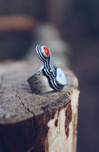 Red Moon Howl Ring
