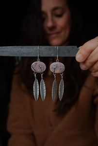 Feathers in the Forest Earrings