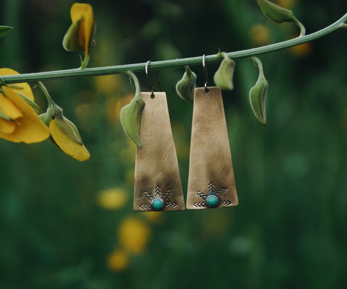 Turquoise Sun Earrings