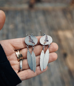 Feathers in the Forest Earrings