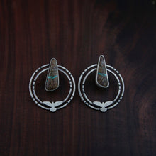Load image into Gallery viewer, Blue Line Earrings