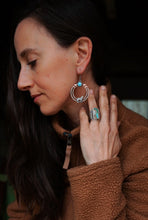 Load image into Gallery viewer, Water Wolf Moon Phase Earrings