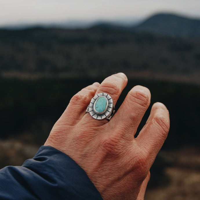 Moonrise Over Peaks Ring size 4.5