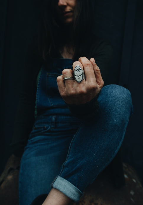 Trout Lily Moon Phase Ring size 7